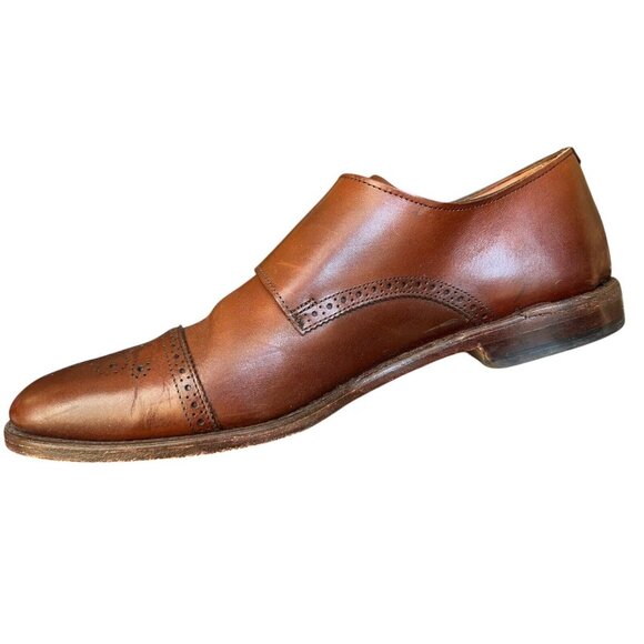 Allen Edmonds St Johns Double Monk Strap Cap Toe Shoes Brown Leather Mens 11 B main image 12